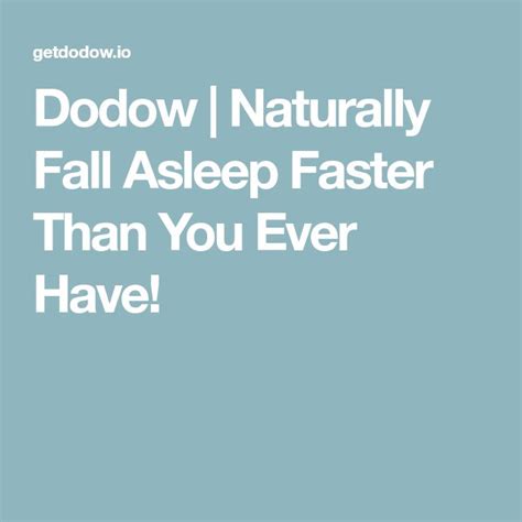 Dodow Naturally Fall Asleep Faster Than You Ever Have How To Fall Asleep Fall Asleep