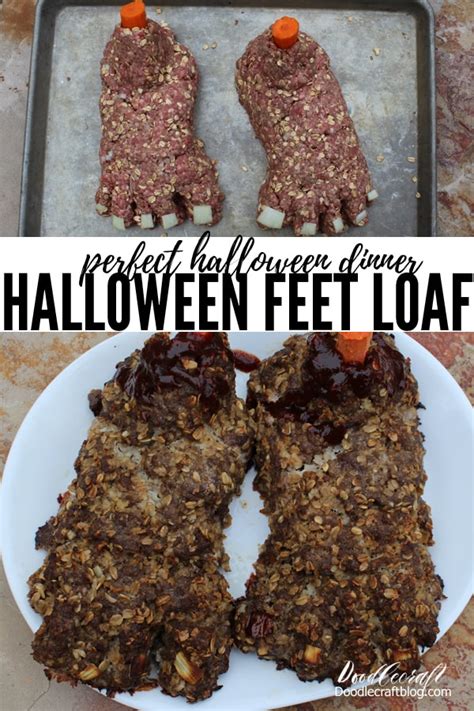 Feet Loaf Meatloaf Spooky Halloween Dinner Recipe
