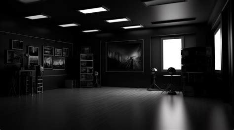 Studio Dark Art Room With Red Light Backgrounds  Free Download