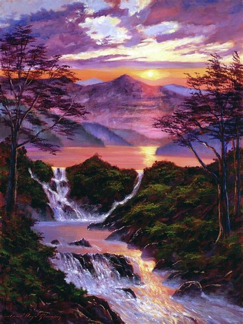 Born Of Light By David Lloyd Glover Lighted Canvas Art Mountain