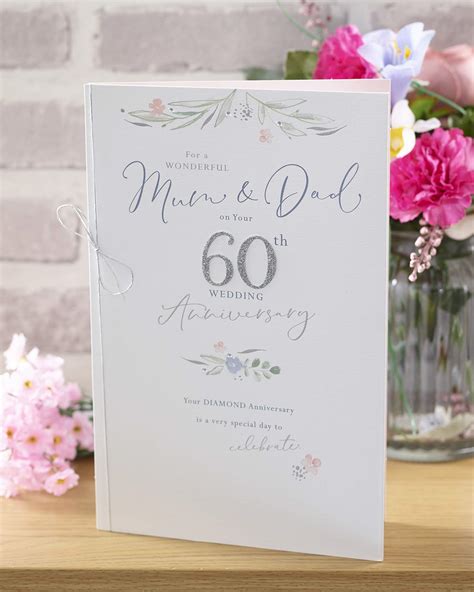 Mum And Dad 60th Wedding Anniversary Card 60th Anniversary Card