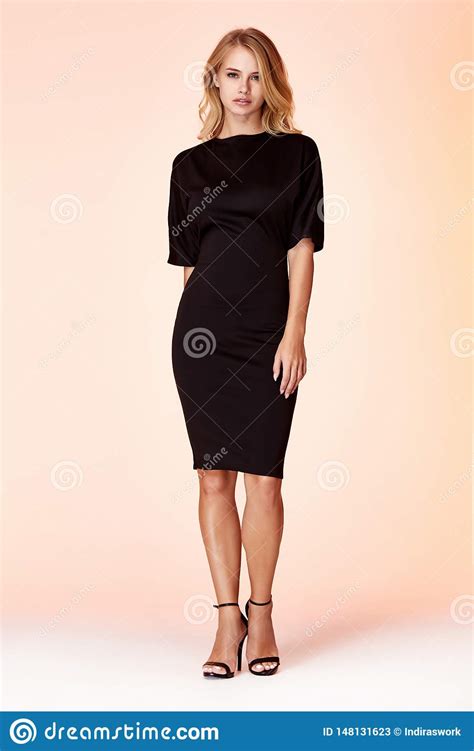 Beauty Woman Model Wear Stylish Design Trend Clothing Black Skinny