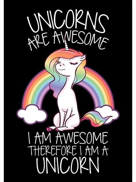 Unicorns Are Awesome Therefore I Am A Unicorn Funny T Shirt Spiral