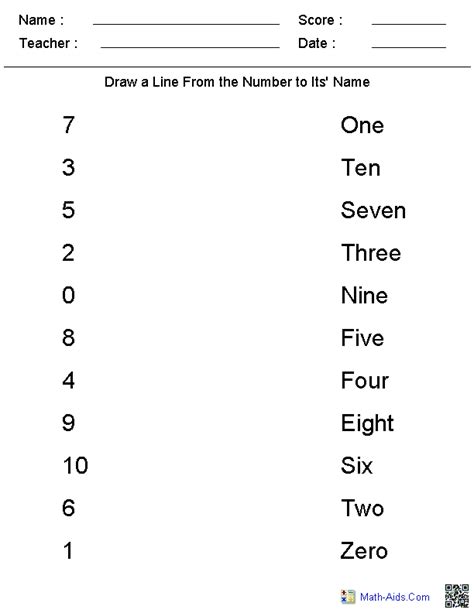 13 Best Images Of Match Number To Amount Worksheets Number Matching