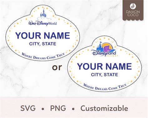Printable Disney Cast Member Name Tag Printable Word Searches