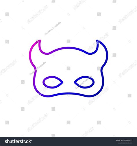 Devil Mask Outline Icon Sexual Seduction Stock Vector Royalty Free 2092814227 Shutterstock