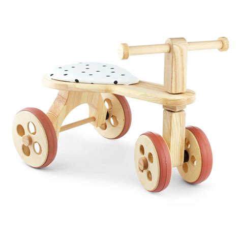 Childrens Wooden Tricycle Wooden Toy Bike Ride On Toys Happy Go