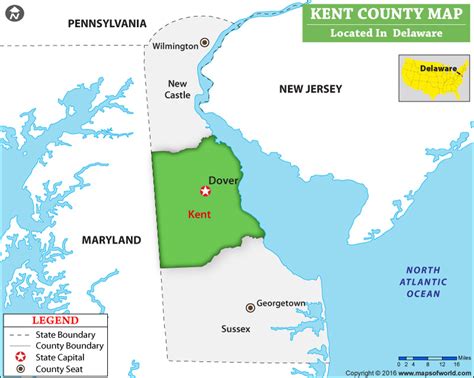 Kent County Map Delaware