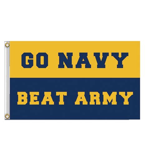 Go Navy Beat Army Flag Any Size 100d Polyester Tapestry Banner Free