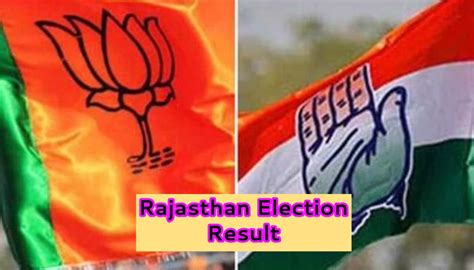 Rajasthan Election Result 2023 Constituency Party Wise Live Eci