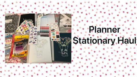 Planner Stationary Haul Youtube