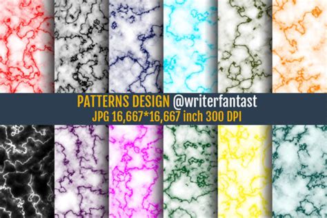 Rainbow Seamless Marble Patterns Graphic By Writerfantast · Creative