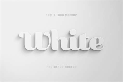Freebie White 3d Text Effect — Download On The Designest