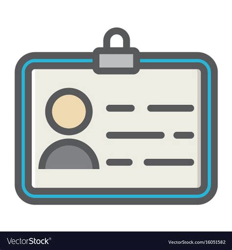 Identity Colorful Line Icon Id And Identification Vector Image
