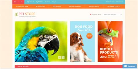 Ecommerce Pet Store Responsive Website Techquin