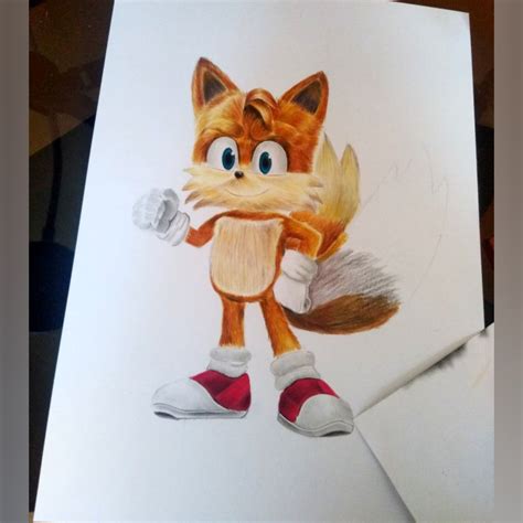 Como Dibujar A Tails De Sonic La Pelicula 2020 Drawing Tails From