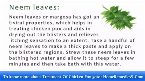 Treatment Of Chickenpox Natural Home Remedies For Chicken Pox