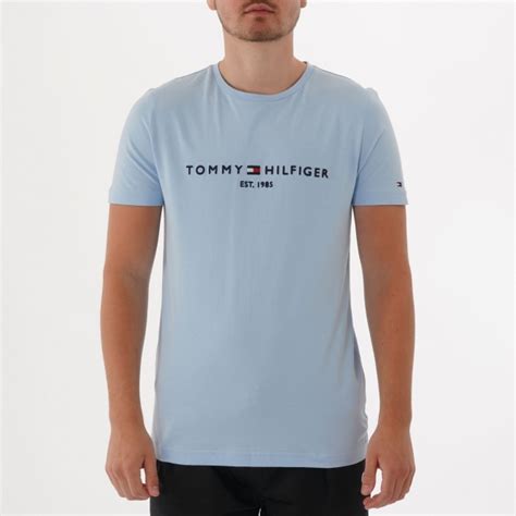 Tommy Hilfiger Logo T Shirt Chambray Blue Mw0mw11465