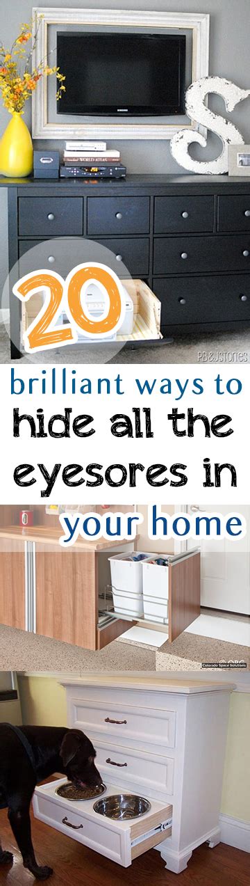 20 Brilliant Ways To Hide All The Eyesores In Your Home • Picky Stitch