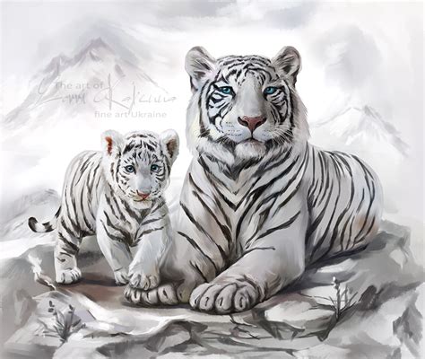 White Tigers By Kajenna On Deviantart