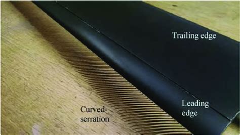 Curved Serrated Leading Edge Attached To A Wing Model Ref 161
