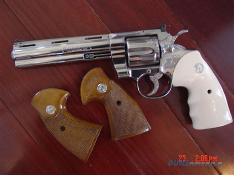 Colt Python1986pro Polished Stainlesswith Wo For Sale