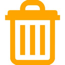 Orange delete icon - Free orange delete icons