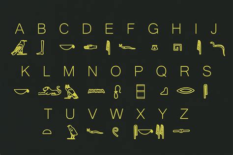 Egyptian Hieroglyph Typeface 274931 Dingbats Font Bundles