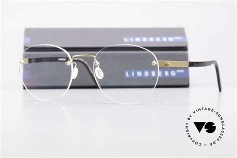 glasses lindberg 2110 spirit titan round rimless titanium frame