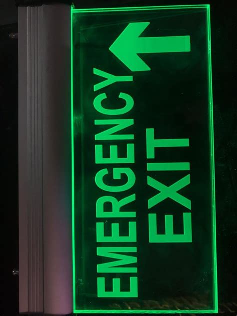 Emergency Exit Lights Cabinet Acrylic 126 At Rs 1450 In New Delhi Id 24821955733