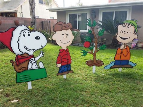 Christmas Peanuts Lawn Signs Yard Decorations Wlhc Charlie Brown