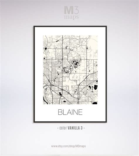 Blaine Minnesota Blaine Mn Map Blaine Map Blaine Print Etsy