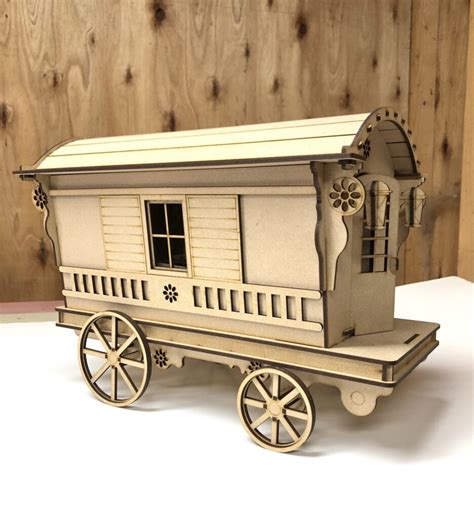 3d Diy Model Kit Large Gypsy Caravan Wagon Scale Approx 112