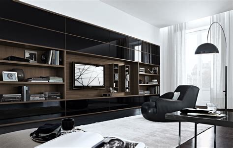 Poliform Modern Wall Units Living Room Designs Tv Wall Design