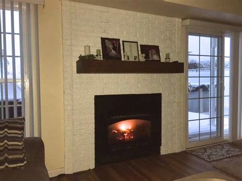 White Brick Fireplace Diy Build With Faux Barron Designs