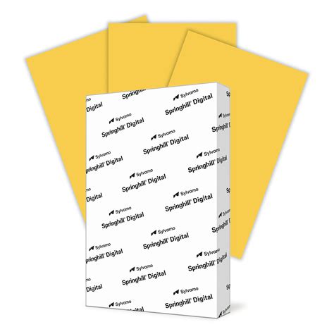 Springhill 85 X 11 Goldenrod Yellow Colored Cardstock Paper 67lb