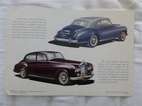 Brochurescatalogues Rolls Royce Silver Cloud Iii Catalog Catawiki