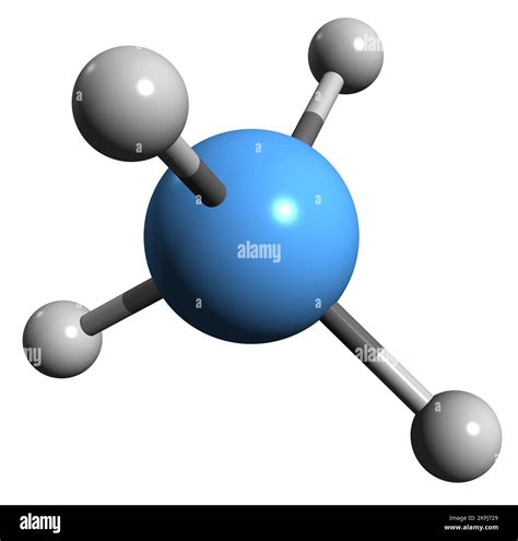 3d Image Of Methane Skeletal Formula Molecular Chemical Structure Of