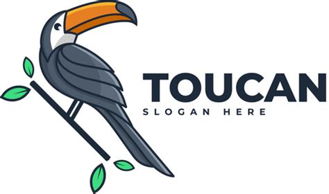 Toucan Simple Mascot Logo Vector Free Download