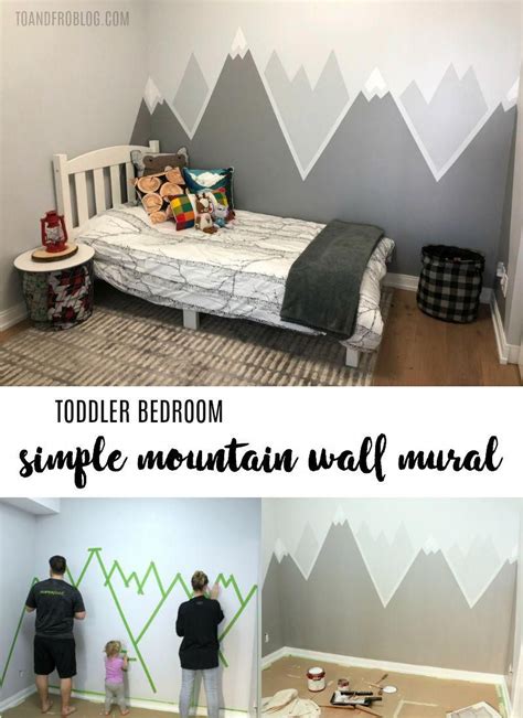 Simple Diy Mountain Wall Mural Kids Rooms Diy Toddler Bedrooms Boy Room