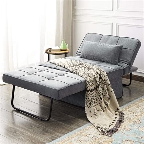 Buy Vonanda Ottoman Folding Chair Bed Modern Velvet Sleeper Sofa Multi