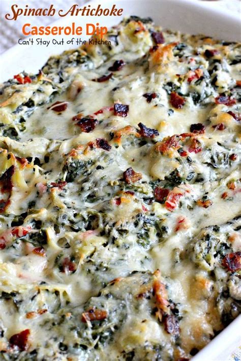 Spinach Artichoke Casserole Dip Cant Stay Out Of The Kitchen