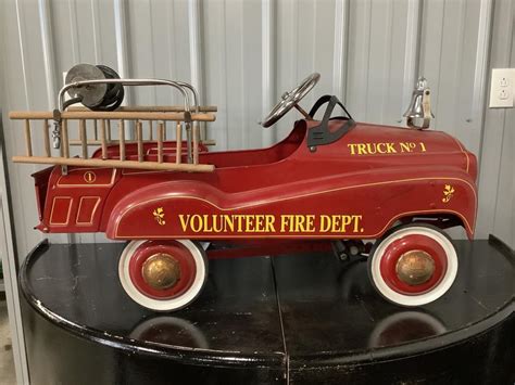 Lot Vintage Pedal Car Fire Truck