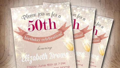 14 50th Birthday Invitations Free Psd Ai Vector Eps Format Download