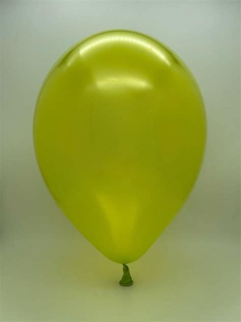 5 Gemar Latex Balloons Bag Of 100 Metallic Metallic Light Green