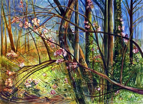 Cherry Blossom Tangle Original Art By Jane Alexandra Walsh