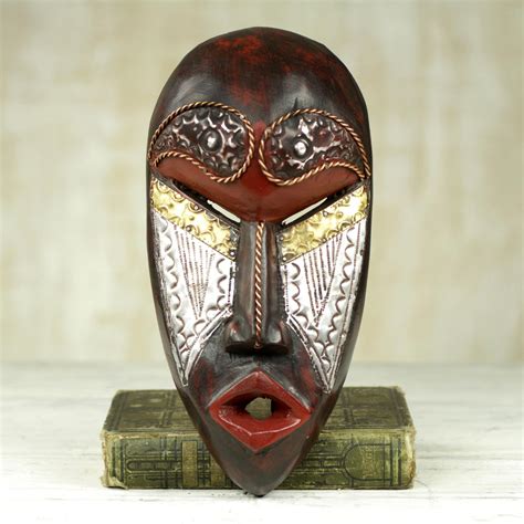Unicef Market Hand Carved African Sese Wood Mask From Ghana Fear Him