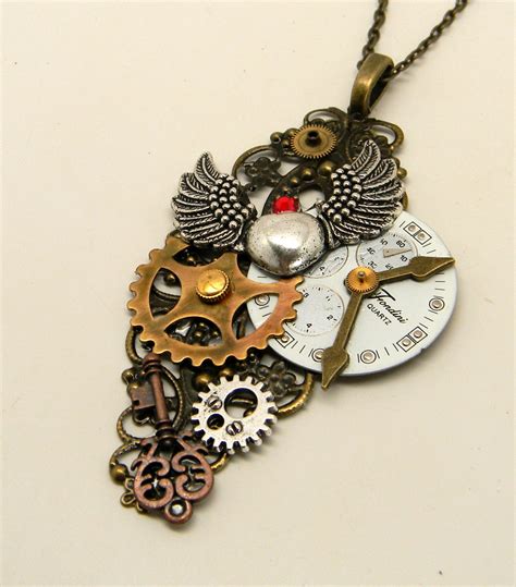 Steampunk Jewelry Steampunk Pendant Necklace By Slotzkin On Etsy