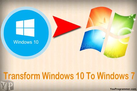 Make Windows 10 Look Like Windows 7 Youprogrammer