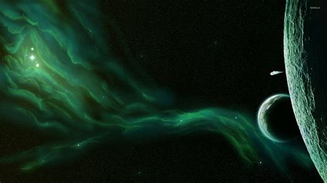 Green Nebula 2 Wallpaper Space Wallpapers 34128
